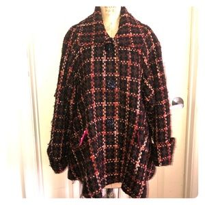 Vintage plaid swing coat